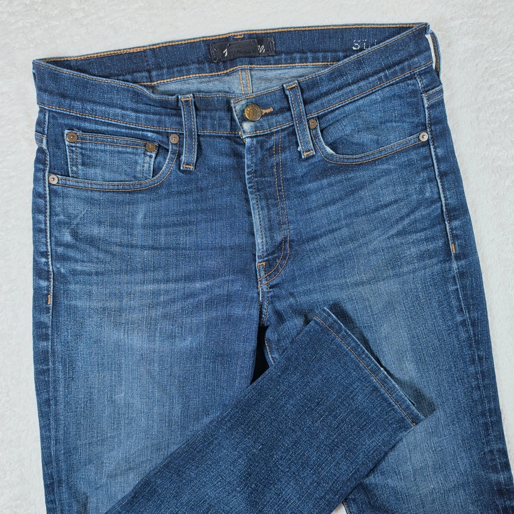 Madewell Slim Mens 30/30 Dark Blue Stretch J9526 Whiskered Denim Jeans